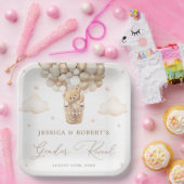 Teddy Bearジェンダーの発表 ペーパープレート (パーティー)