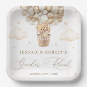 Teddy Bearジェンダーの発表 ペーパープレート (正面)