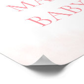 Teddy Bearバルーンガール赤ちゃんシャワー歓迎サイン ポスター (角)