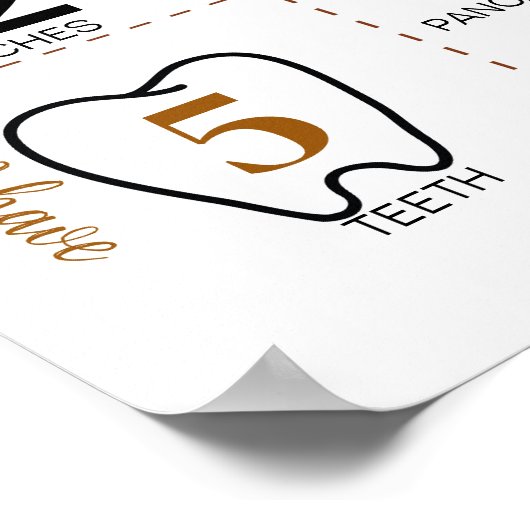 Teddy Bearバルーン最初の誕生日マイルストーン記号 ポスター (角)