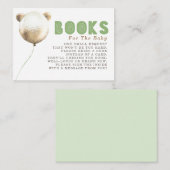 Teddy Bearバルーン金ゴールドブラウンブックリクエスト エンクロージャーカード (正面/裏面)