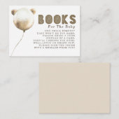 Teddy Bearバルーン金ゴールドブラウンブックリクエスト エンクロージャーカード (正面/裏面)