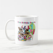 Teddy Bearパーティー1st誕生日Tシャツとギフト コーヒーマグカップ (左)