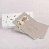 Teddy Bearベビーシャワーギフト登録名刺 名刺