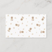 Teddy Bearベビーシャワーギフト登録名刺 名刺 (裏面)