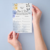 Teddy Bearママとパパのシャワーゲームカードの年齢 チラシ (ハンドル)