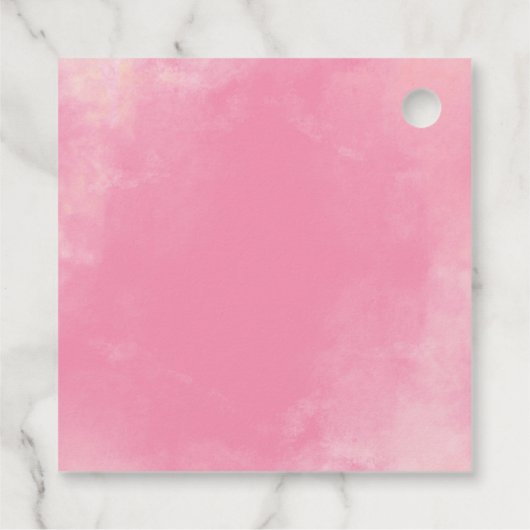 Teddy Bear小さな恋人の女の子の赤ちゃんシャワー フェイバータグ (裏面)