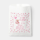 Teddy Bear小さな恋人の女の子の赤ちゃんシャワー フェイバーバッグ (正面)