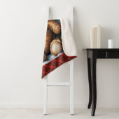 Teddy Bear彼のクリスマスに子供の名前を追加ハート シェルパブランケット (インサイチュ)