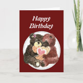 Teddy Bear愛するハート カード (正面)