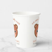 Teddy Bear我々は愛らしい少年の赤ちゃんシャワーを待つことができる 紙コップ (右)