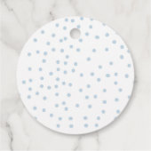 Teddy Bear我々は赤ちゃんシャワーの好意を待つことができる フェイバータグ (裏面)