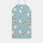 Teddy Bear我々は赤ちゃんシャワーの装飾を待つことができる ギフトタグ (裏面)