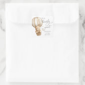 Teddy Bear我々は赤ちゃんシャワーを待つことができる スクエアシール (バッグ)