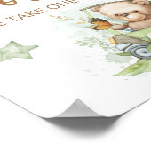 Teddy bear我々はbearly待つことができるベビー好意サイン ポスター (角)