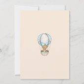 Teddy Bear熱いバルーンボーイバーリー待ちベイビーシャワー 招待状 (裏面)