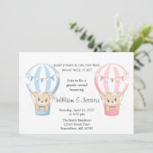 Teddy Bear熱気球ジェンダーの発表 招待状 (スタンド正面)