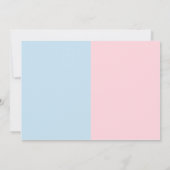 Teddy Bear熱気球ジェンダーの発表 招待状 (裏面)