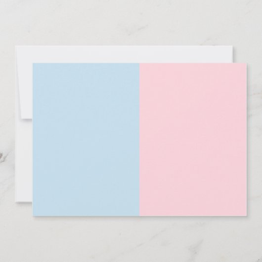 Teddy Bear熱気球ジェンダーの発表 招待状 (裏面)