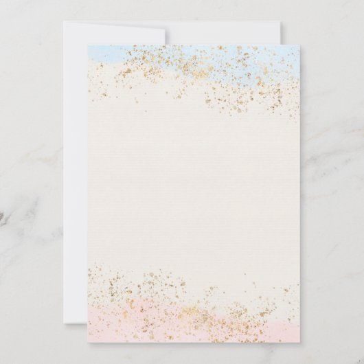 Teddy Bear熱気球ジェンダー表示パーティー 招待状 (裏面)