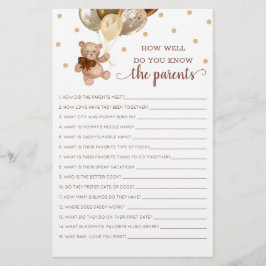 Teddy Bear親のゲームをよく知っている