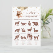 Teddy Bear誰が私のママのゲーム赤ちゃんシャワーカード 招待状 (スタンド正面)
