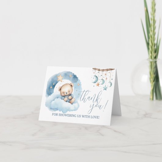 Teddy Bear雲の上で眠る感謝のメモInvi 招待状 (正面)