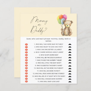 Teddy Bear – ママまたはパパの赤ちゃんシャワーゲーム