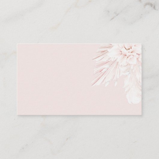 Teddy Bear モダン Boho Pink赤ちゃんシャワー本 エンクロージャーカード (裏面)