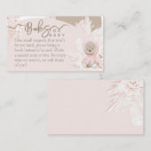 Teddy Bear モダン Boho Pink赤ちゃんシャワー本 エンクロージャーカード (正面/裏面)