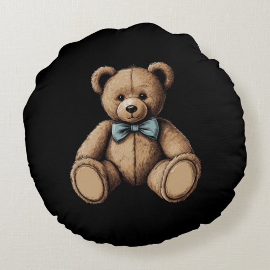 teddy bear ラウンドクッション (裏面)