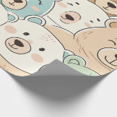 teddy bear ラッピングペーパー (角)