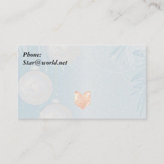 Teddy Bear 2とハート名刺 名刺 (裏面)