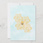 Teddy Bear - A Little Honey Baby Shower  招待状 (裏面)