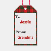 Teddy Bear Add Names Christmas ギフトタグ (裏面)