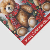 Teddy Bear Add Names Cute Christmas 薄葉紙 (詳細)