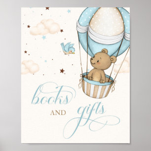 Teddy Bear Air Balloon赤ちゃんシャワー本&ギフト ポスター