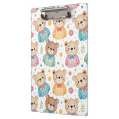 Teddy bear and flowers クリップボード (左)