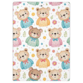 Teddy bear and flowers クリップボード (裏面)
