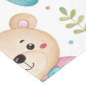 Teddy bear and flowers テーブルクロス (アングル)