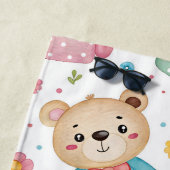 Teddy bear and flowers ビーチタオル (インサイチュ)