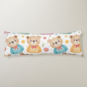 Teddy bear and flowers ボディピロー (裏面)