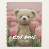 Teddy Bear and Pink Tulip Planner Gentle Planning プランナー手帳 (正面)