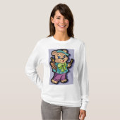 Teddy Bear Artist with Beret and Paint Brushes Tシャツ (正面フル)
