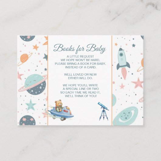 Teddy Bear Astronaut-Books For Baby Enclosure Card エンクロージャーカード (正面)