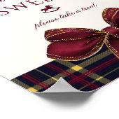 Teddy Bear Babies are sweet Red Bow Plaid ポスター (角)