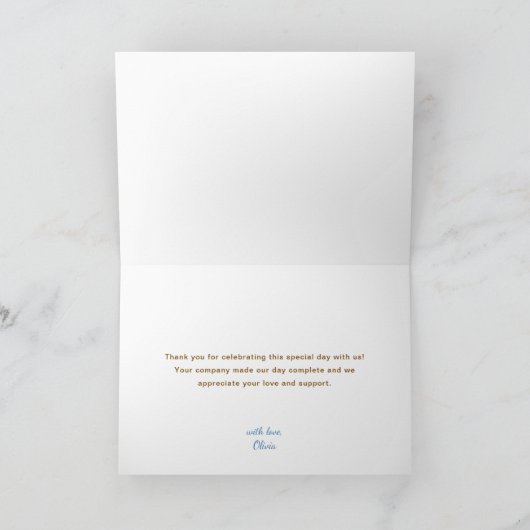 Teddy Bear Baby サンキューカード (内部)