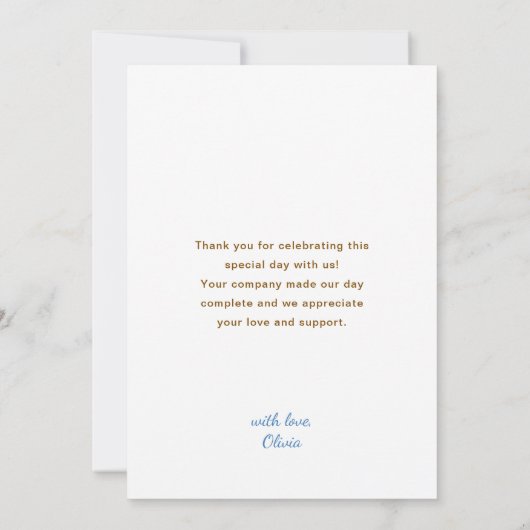 Teddy Bear Baby サンキューカード (裏面)