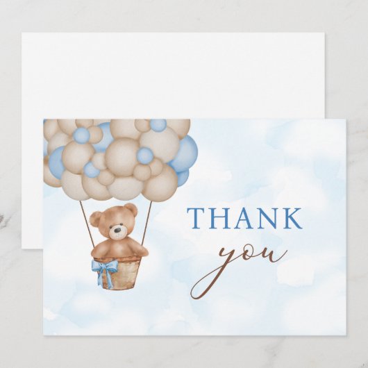Teddy Bear Baby サンキューカード (正面/裏面)