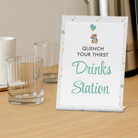 Teddy Bear Baby 男女兼用 Showerフォトブース 台座サイン